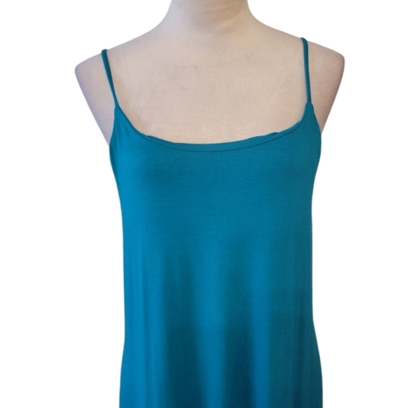 Lulu's Teal Green Such Great Heights Backless  Maxi Dress Size Medium - Picture 4 of 7